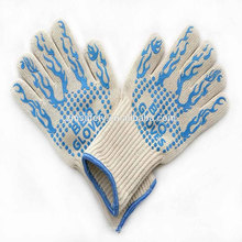 TE01BK Meilleur vendeur 14 pouces longues mitaines de four, gants de gril résistant à la chaleur extrême de 932f pour la cuisson de cuisson